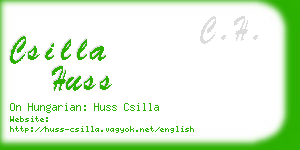 csilla huss business card